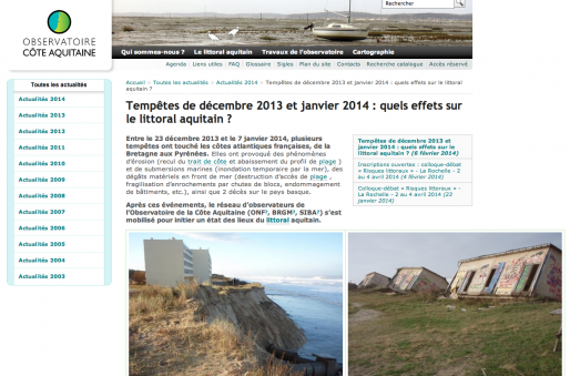 Tempêtes de décembre 2013 et janvier 2014 : quels effets sur le littoral aquitain ? (capture d'écran)