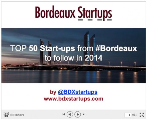 Le top 50 des startups bordelaises (capture écran) 