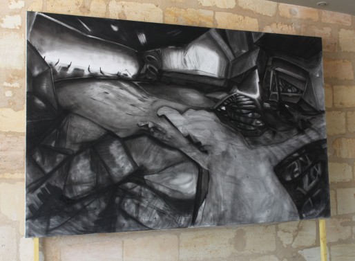 "Rincones", fusain sur toile, 190 x 300 cm (DR)