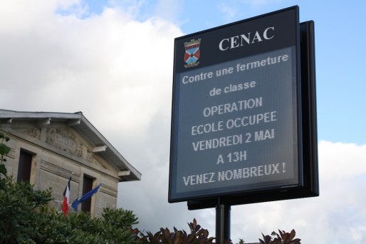 Toute la commune de Cénac se mobilise pour garder sa classe de maternelle (DR)