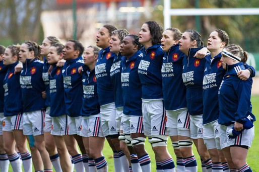 L'équipe de France de rugby démarre sa coupe du monde, avec Camille Grassineau (4ème en partant de la gauche) (Photo wikipedia)