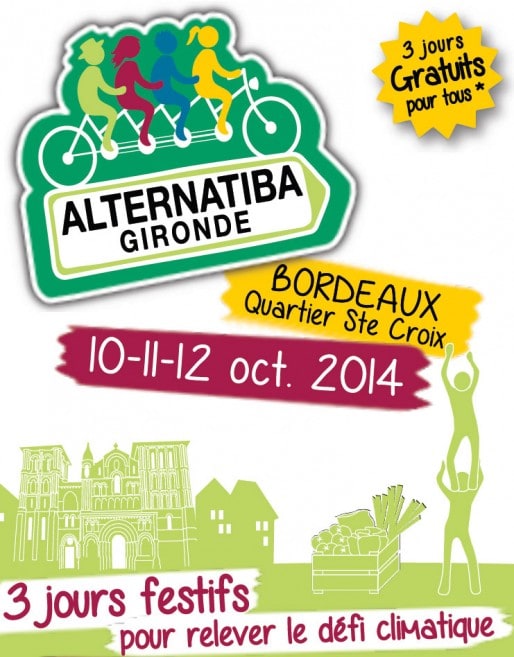 Alternatiba Gironde, le 10, 11 et 12 octobre 2014, quartier Sainte-Croix à Bordeaux.