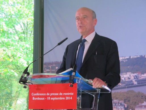 Alain Juppé à l'Hôtel de la CUB le 18 septembre 2014 (Photo SB/rue89 Bordeaux)