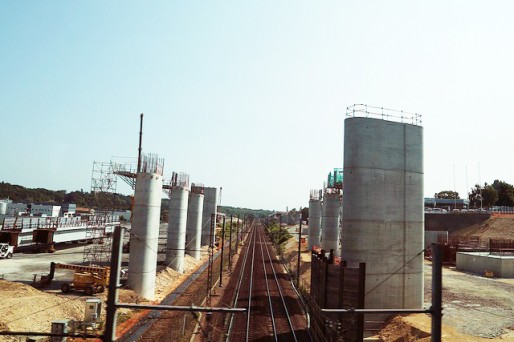 Le chantier de la ligne à grande vitesse Tours-Bordeaux (Guy Chaillou/flickr/CC)
