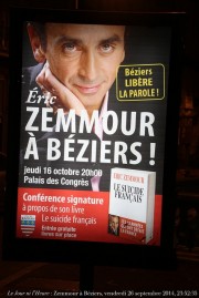 Affiche pour la conférence de Zemmour à Béziers (Renaud Camus/flickr/CC)