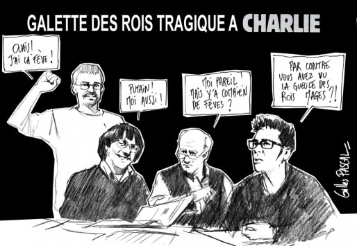 Hommage à Charlie Hebdo par un riverain Gilles Pascal