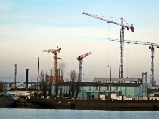 Les Bassins à flots, en plein chantier (AC/Rue89 Bordeaux)