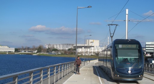 Le tramway franchit désormais la rocade pour rallier le stade et le Parc des expositions (SB/Rue89 Bordeaux)