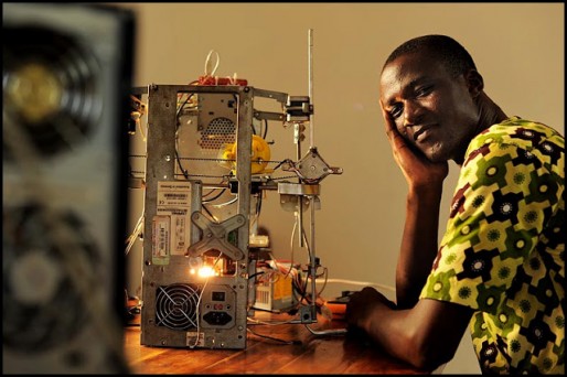 La W.afate 3D, première imprimante open source 100%  recyclée fabriquée en Afrique (© Woelab)