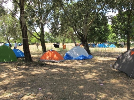 Le campement des Sahraouis près du pont Saint-Jean (SB/Rue89 Bordeaux)