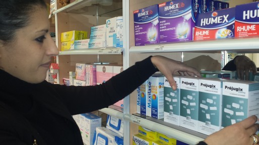Les boîtes de Préjugix sont distribuées dans toutes les pharmacies de Villeneuve-sur-Lot (CB/Rue89 Bordeaux)