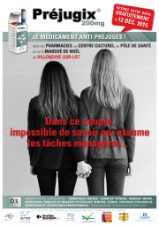 Affiche Préjugix, le médicament anti-préjugés