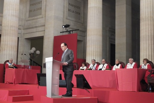 François Hollande devant les futurs magistrats, à Bordeaux (SB/Rue89 Bordeaux) 