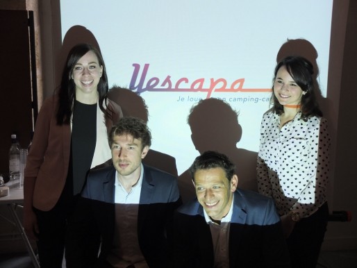 L'équipe de Yescapa ce jeudi au Club de la presse de Bordeaux (SB/Rue89 Bordeaux)
