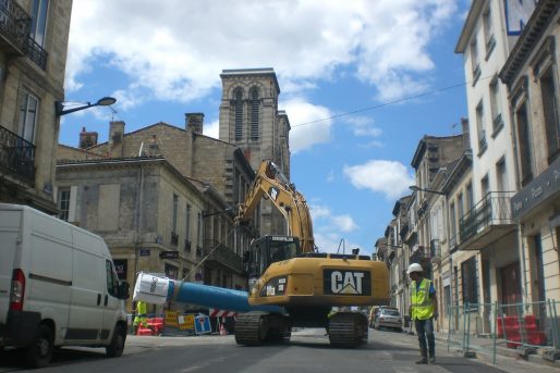 Le remplacement de canalisations d'eau potable a commencé le 2 août (SB/Rue89 Bordeaux)