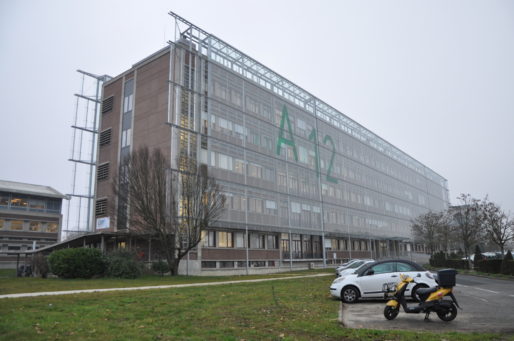 Façade bioclimatique du bâtiment A12 de l'Université de Bordeaux (XR/Rue89 Bordeaux)
