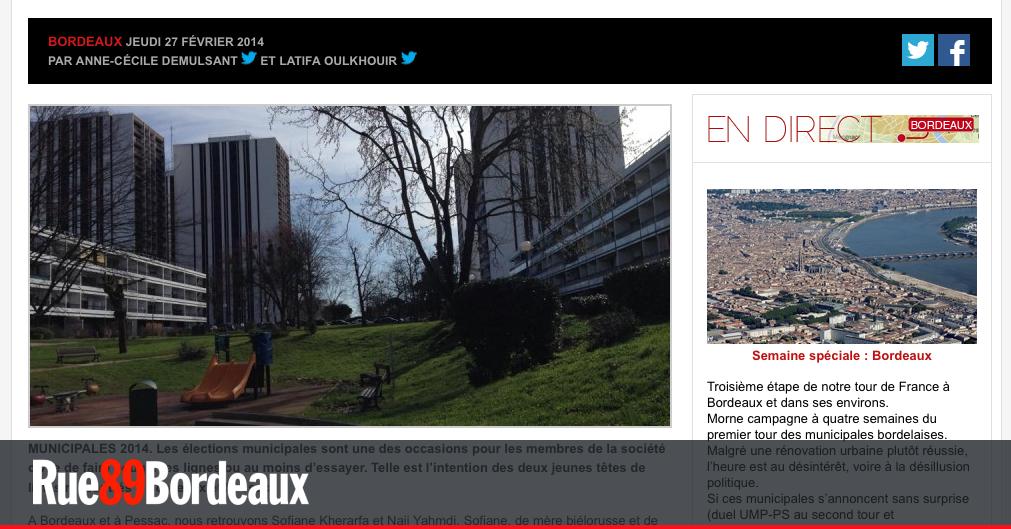 Bordeaux Et Pessac Des Jeunes Colistiers Des Deux Bords