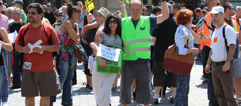 Cheminots et intermittents solidaires dans la lutte