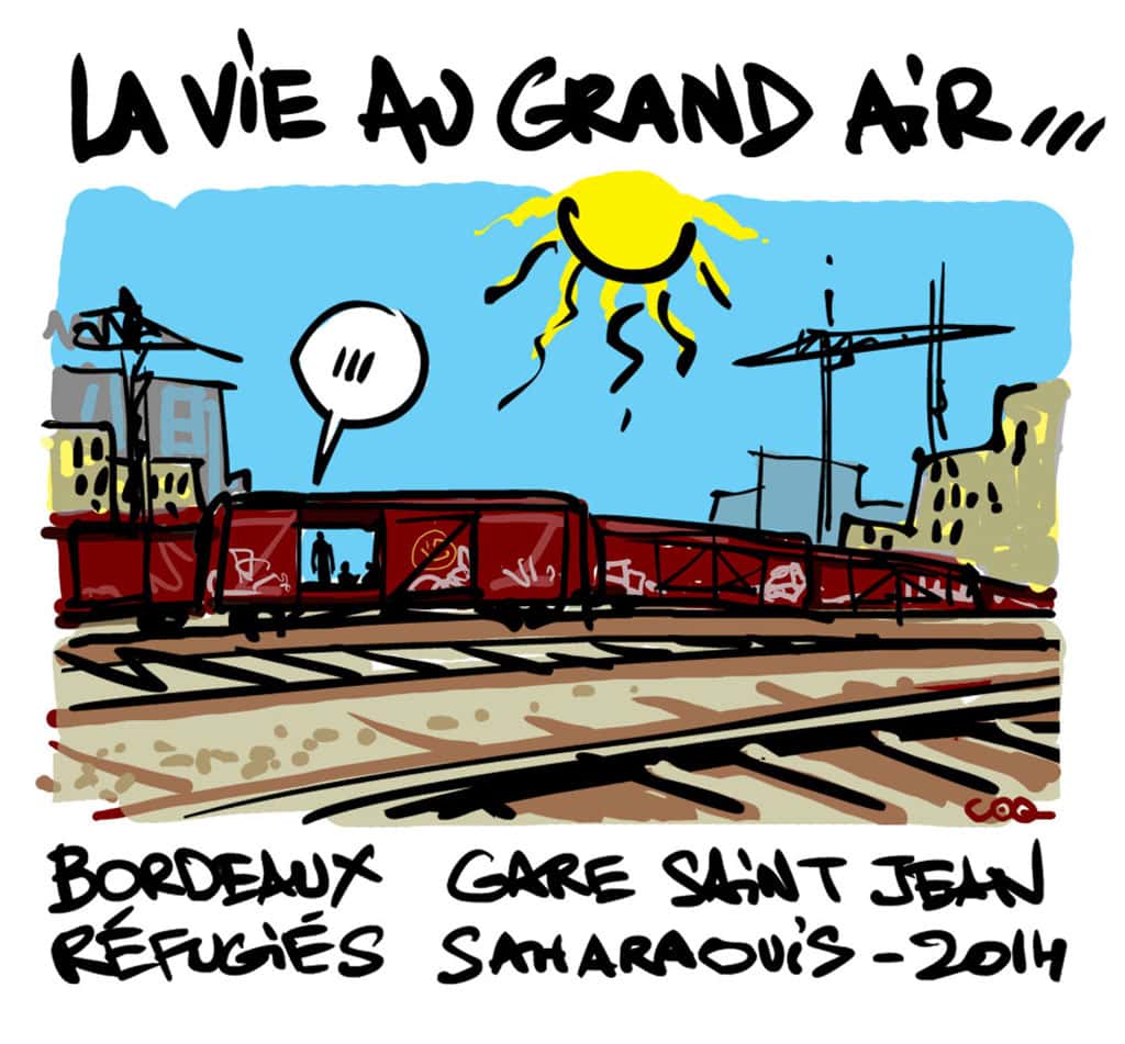 Des Sahraouis à la gare Saint-Jean