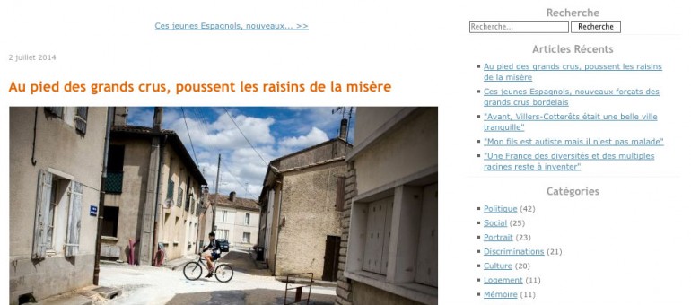Le couloir de la pauvreté en Aquitaine