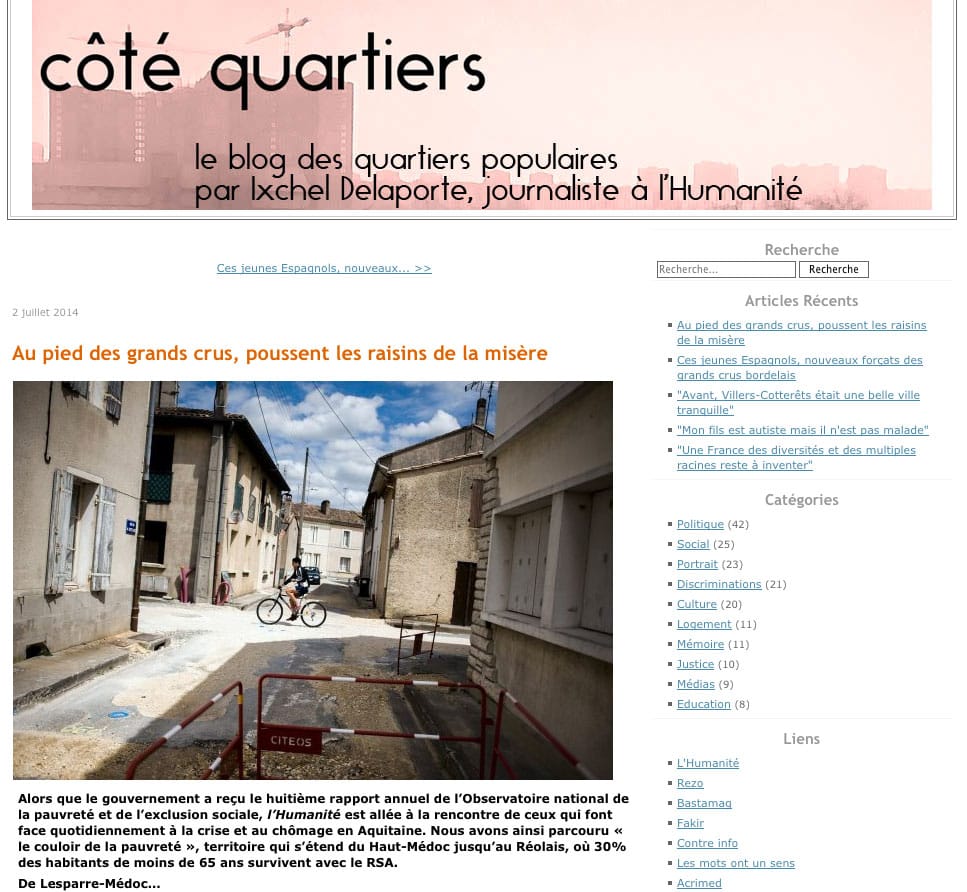 Le couloir de la pauvreté en Aquitaine