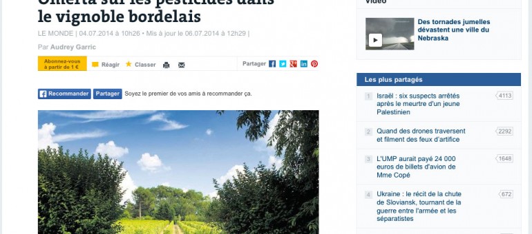 Les pesticides dans le vignoble bordelais entre déni et fatalisme