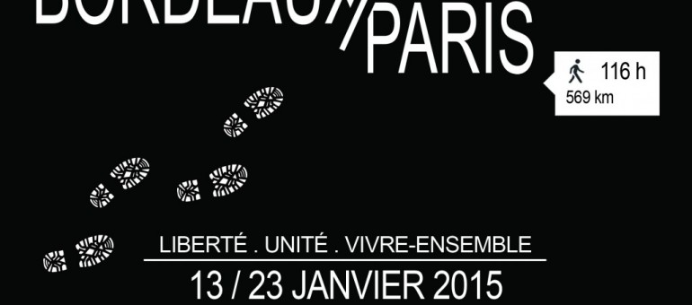 La marche des lycéens de Bordeaux à Paris pour la liberté et le vivre-ensemble