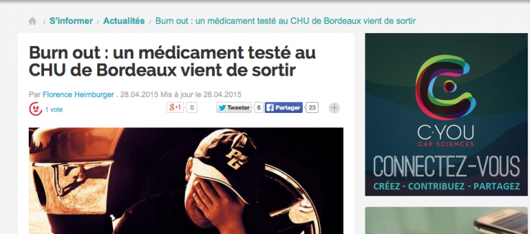 Burn-out : le succès d’un médicament testé à Bordeaux