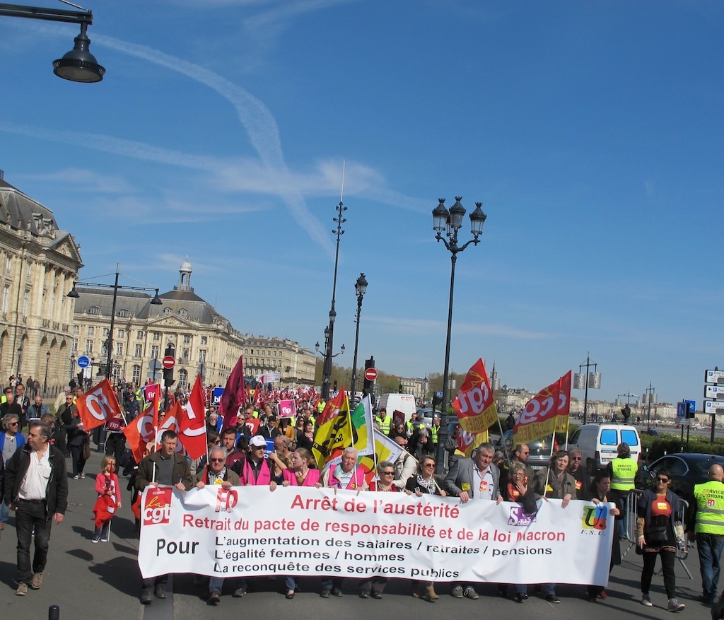 5000 manifestants contre l’austérité à Bordeaux