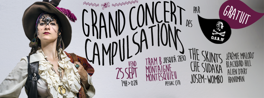 Affiche du Grand Concert des Campulsations (Design : Hugo Marchais)