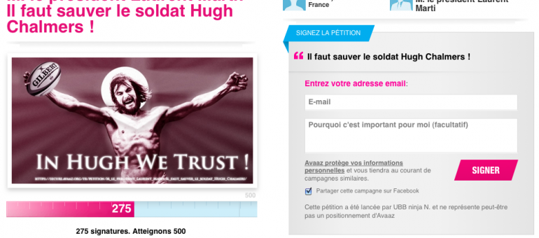 Une pétition pour le maintien de Hugh Chalmers à l’UBB