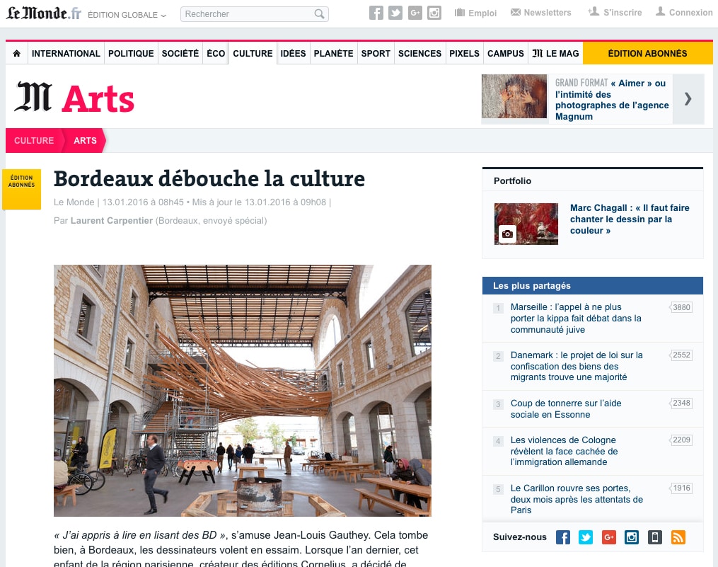 Le Monde reluque la culture à Bordeaux