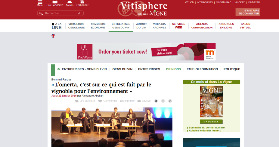 Tension au forum environnement des vins de Bordeaux