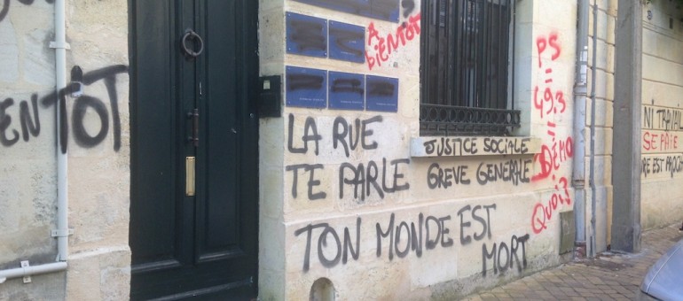 La permanence de Michèle Delaunay taguée