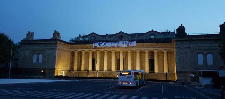 Pour le climat, « Ende Gelände » sur le palais de justice de Bordeaux