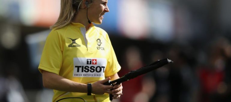 A Bordeaux, le premier match européen de rugby arbitré par une femme