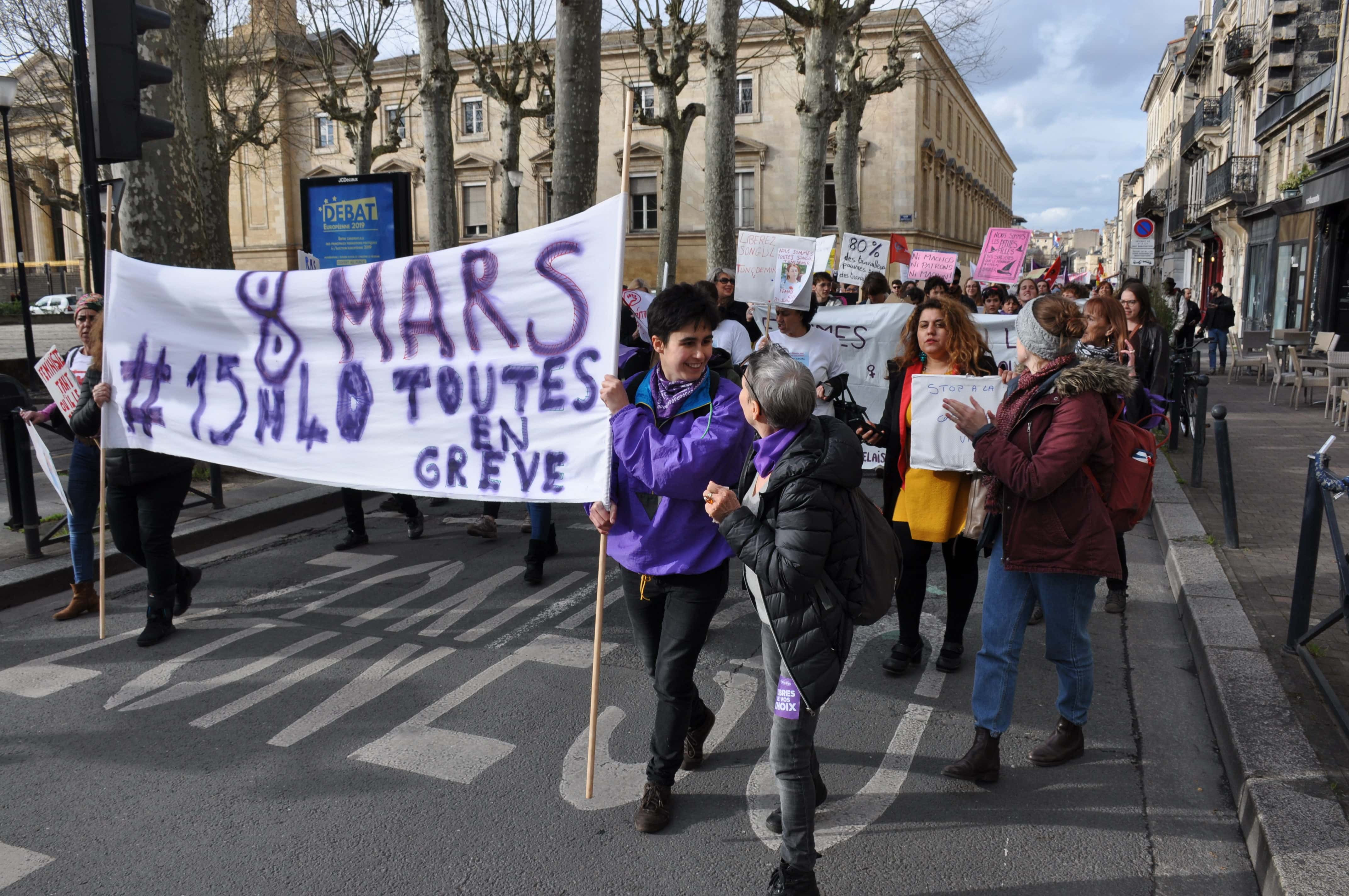 8 mars : Les Bordelaises dans la rue pour faire entendre leurs droits