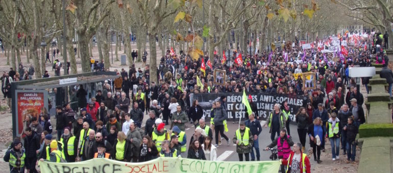 Nouvelle mobilisation massive à Bordeaux contre la réforme des retraites