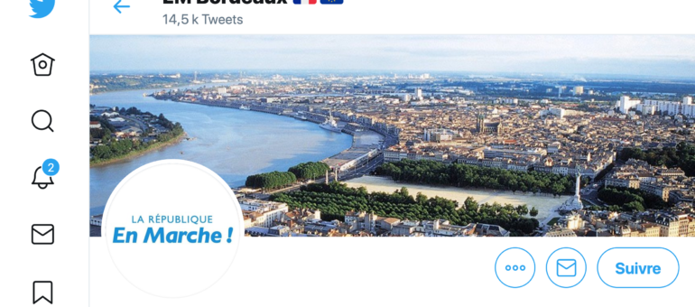 A qui appartient ce compte twitter En Marche qui parasite la campagne de Thomas Cazenave à Bordeaux ?