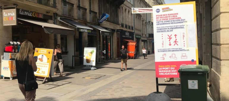 Bordeaux tombe le masque dans les rues commerçantes