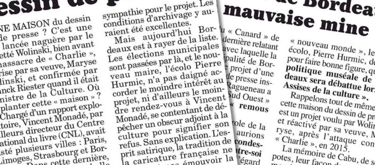 Maison du dessin de presse : « Bordeaux avait un projet très solide »
