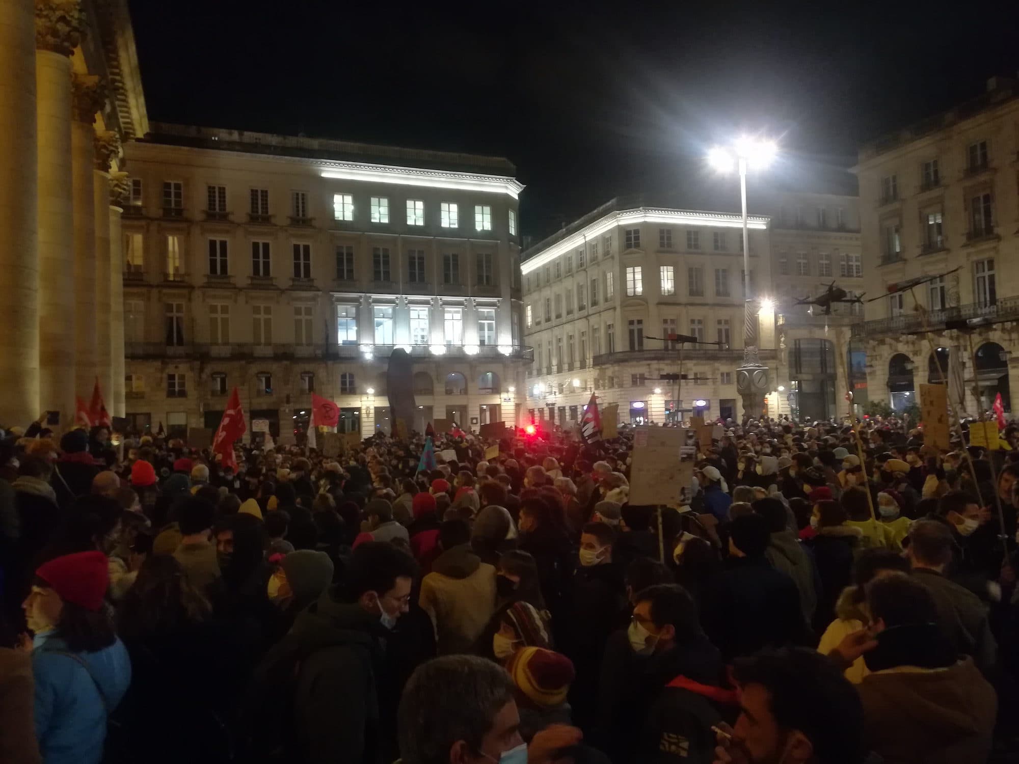 1500 manifestants contre la loi Sécurité Globale à Bordeaux