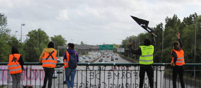 Bordeaux Occupation 2021 sur le pont contre la réforme de l’assurance chômage