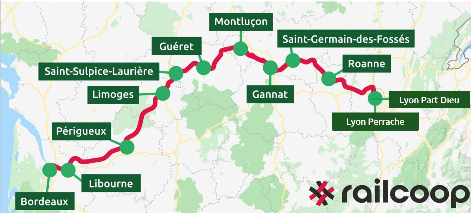Railcoop reporte encore le lancement de la ligne ferroviaire Bordeaux-Lyon