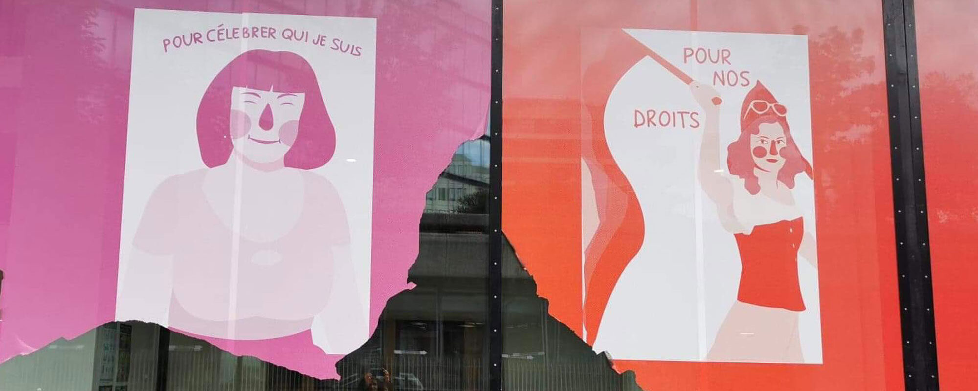 L’exposition de la Marche des fiertés sur l’immeuble du Département vandalisée