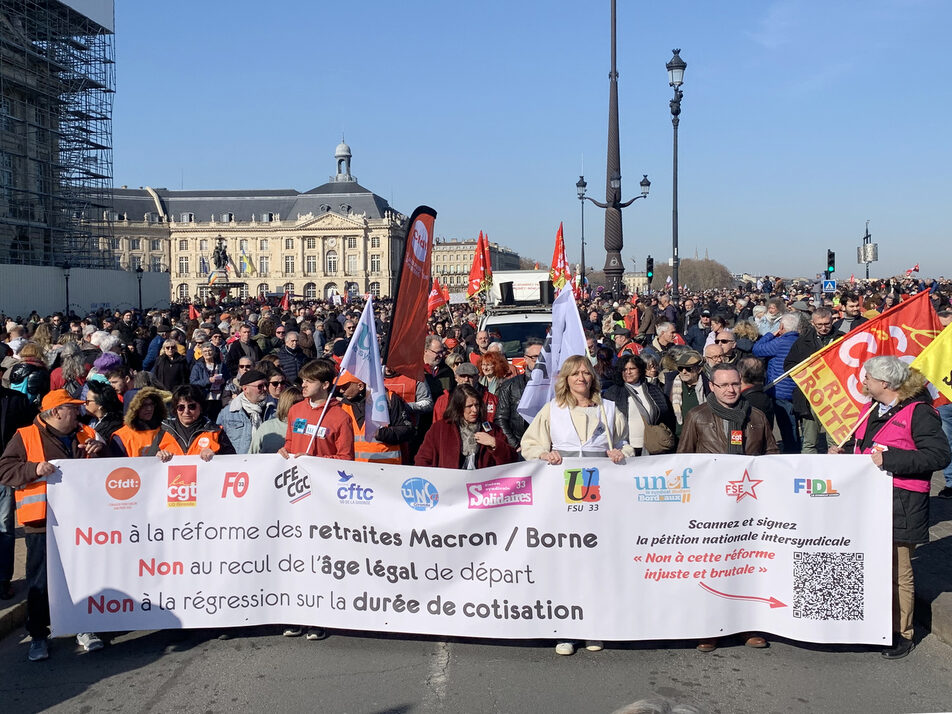 Manifestation du 11 février : 80 000 personnes à Bordeaux selon les organisateurs, 13 500 selon la préfecture