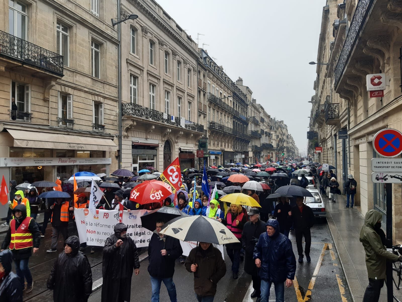 Sixième mobilisation record contre la réforme des retraites à Bordeaux