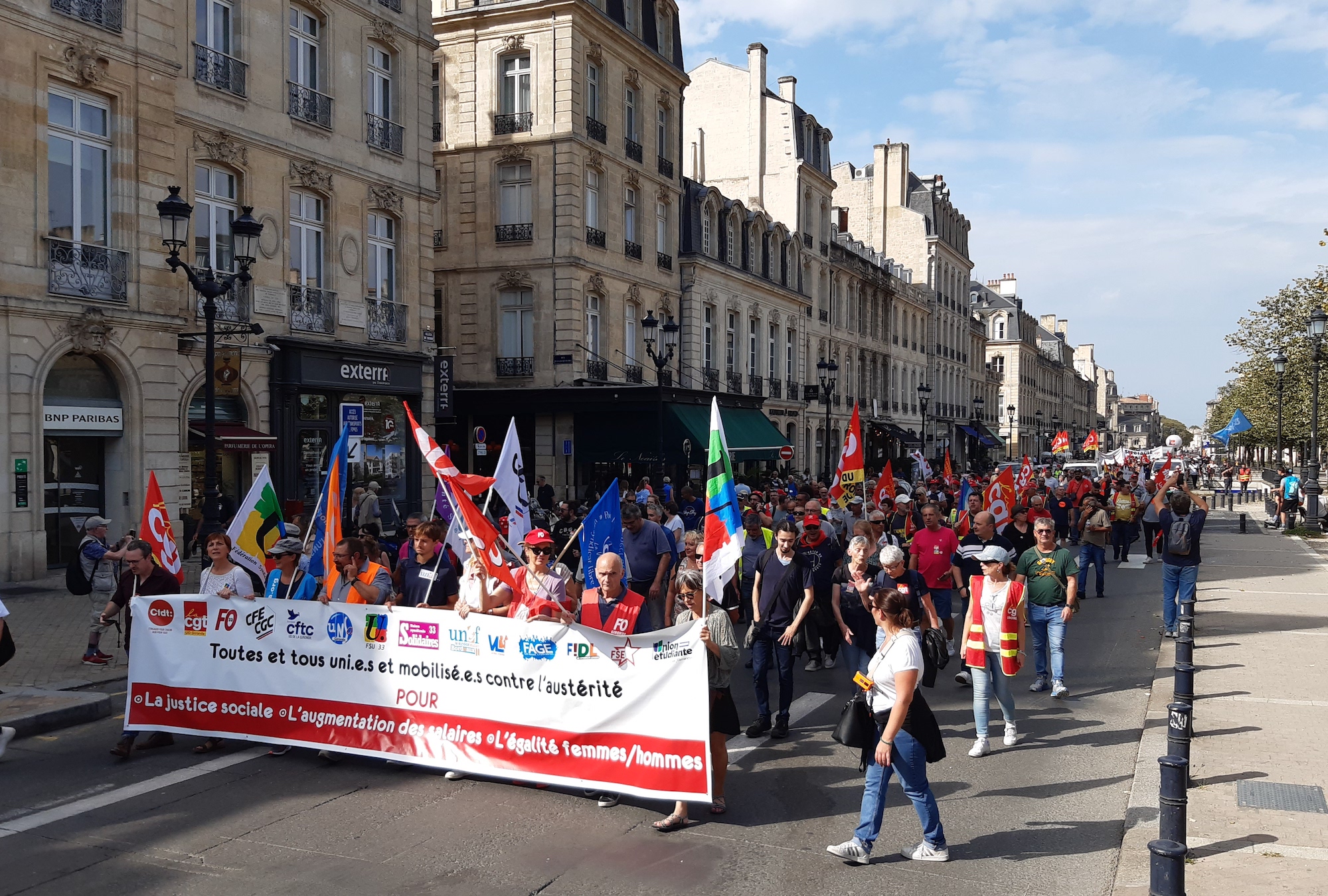 Grève du 13 octobre : entre 1200 et 3500 manifestants pour le pouvoir d’achat à Bordeaux