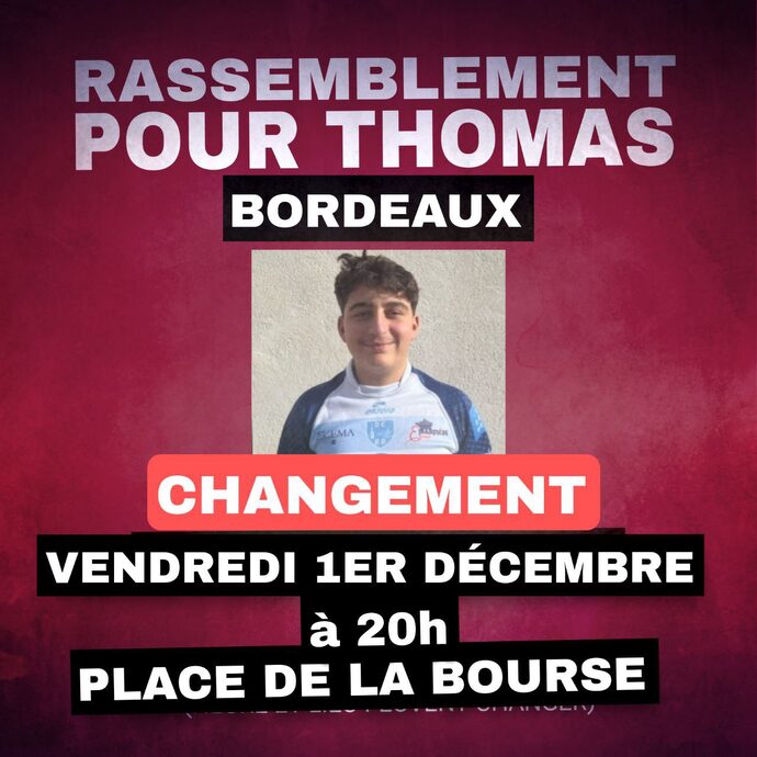 Face au risque de violences, le rassemblement pour Thomas interdit à Bordeaux
