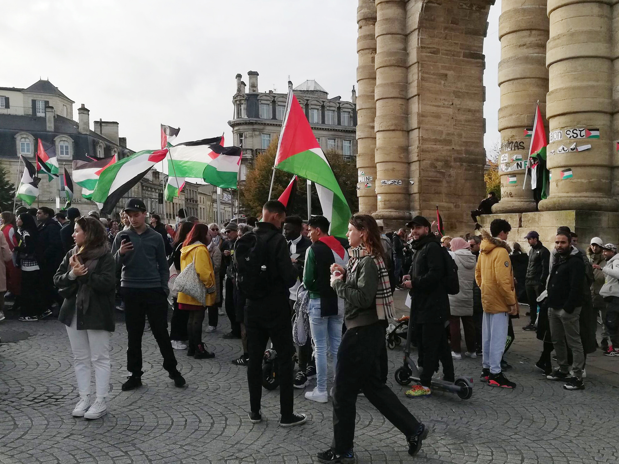 En soutien au peuple palestinien, 300 personnes ont défilé à Bordeaux